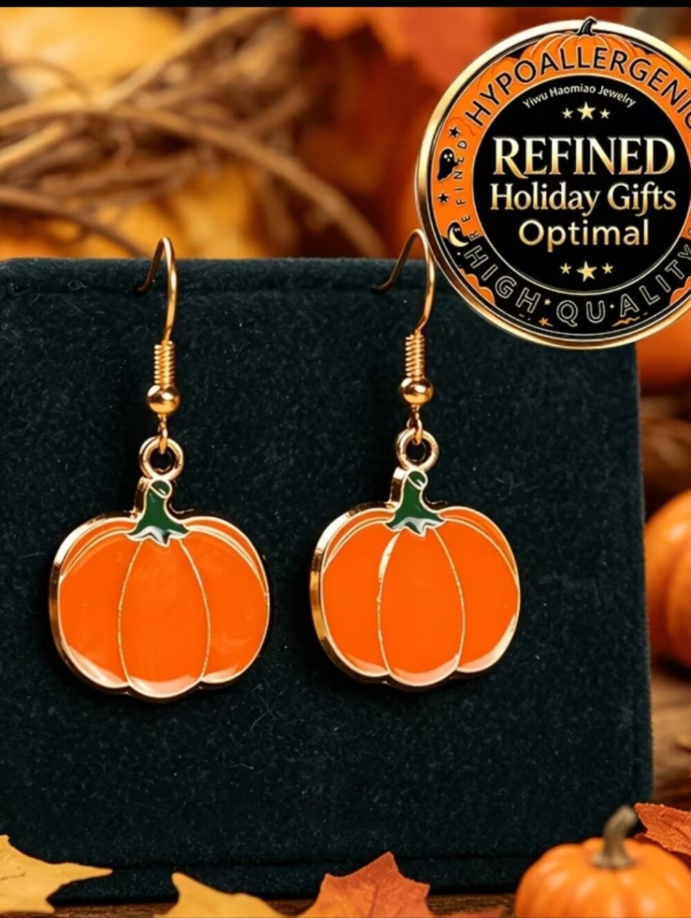 Halloween Pumpkin Dangle Earrings